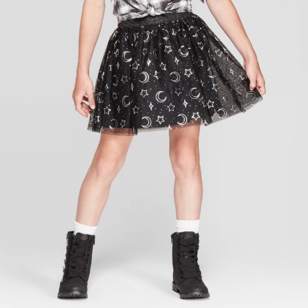 Girls’ black/silver TuTu skirt